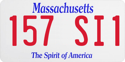 MA license plate 157SI1