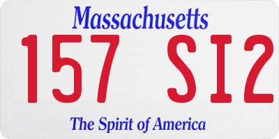 MA license plate 157SI2