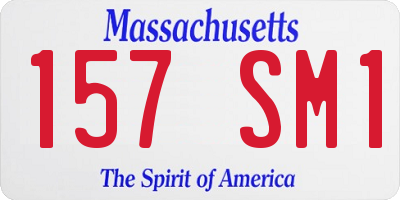 MA license plate 157SM1