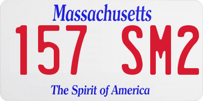 MA license plate 157SM2