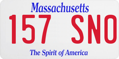 MA license plate 157SN0