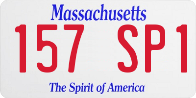 MA license plate 157SP1