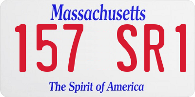 MA license plate 157SR1