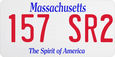MA license plate 157SR2