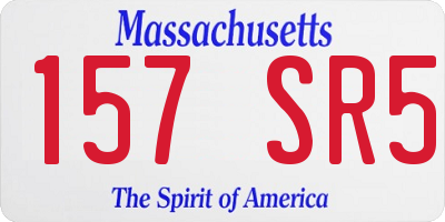MA license plate 157SR5
