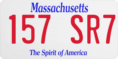 MA license plate 157SR7