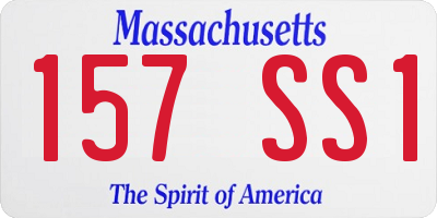 MA license plate 157SS1