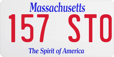 MA license plate 157ST0