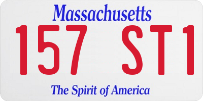 MA license plate 157ST1