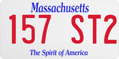 MA license plate 157ST2