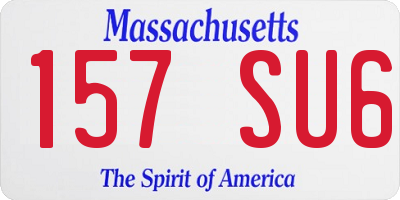 MA license plate 157SU6