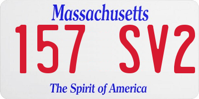MA license plate 157SV2