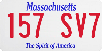 MA license plate 157SV7