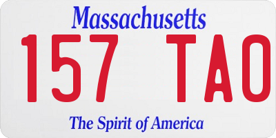 MA license plate 157TA0