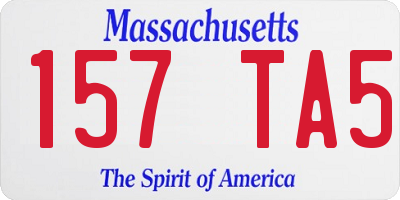 MA license plate 157TA5