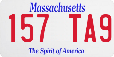 MA license plate 157TA9