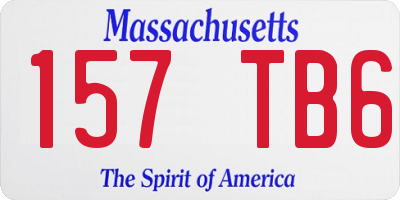 MA license plate 157TB6