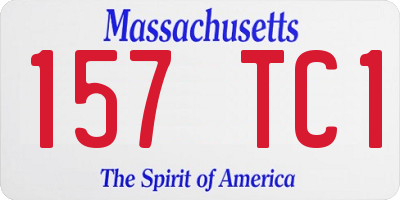 MA license plate 157TC1