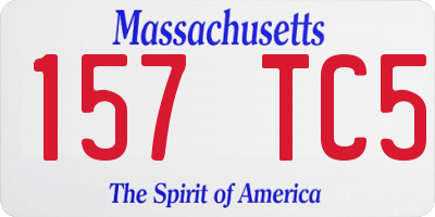 MA license plate 157TC5