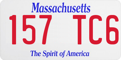 MA license plate 157TC6