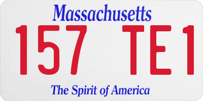 MA license plate 157TE1