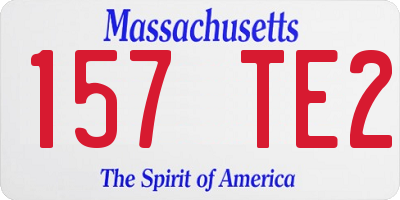 MA license plate 157TE2
