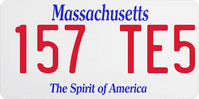 MA license plate 157TE5