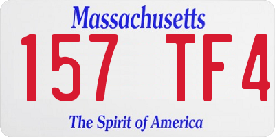 MA license plate 157TF4