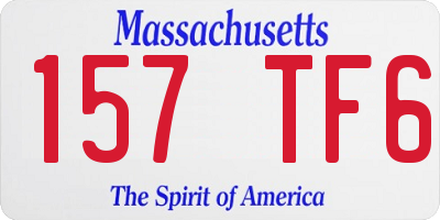 MA license plate 157TF6