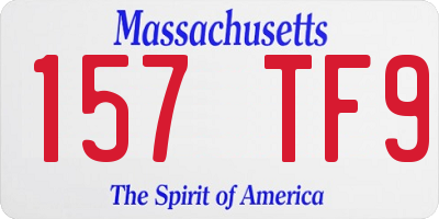 MA license plate 157TF9