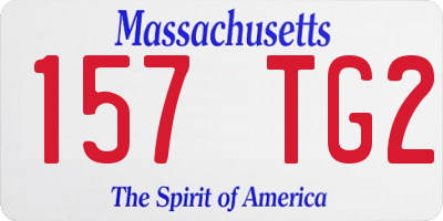 MA license plate 157TG2