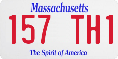 MA license plate 157TH1