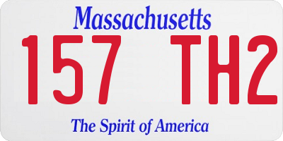 MA license plate 157TH2