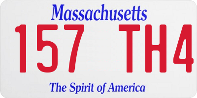 MA license plate 157TH4