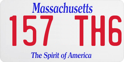 MA license plate 157TH6