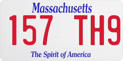 MA license plate 157TH9