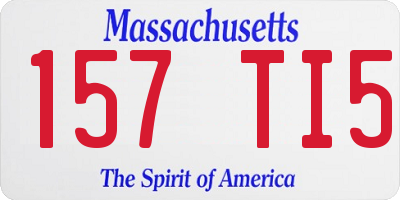 MA license plate 157TI5