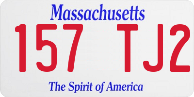 MA license plate 157TJ2
