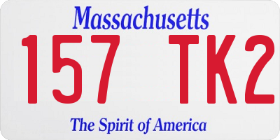 MA license plate 157TK2