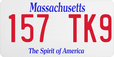 MA license plate 157TK9