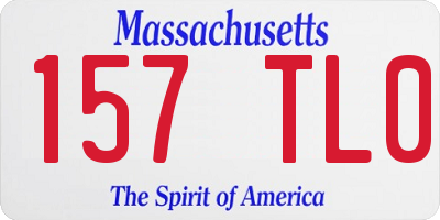 MA license plate 157TL0
