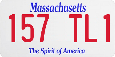 MA license plate 157TL1
