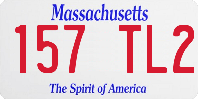 MA license plate 157TL2