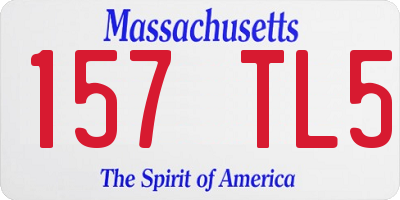 MA license plate 157TL5