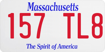 MA license plate 157TL8