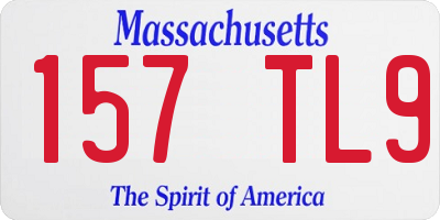 MA license plate 157TL9