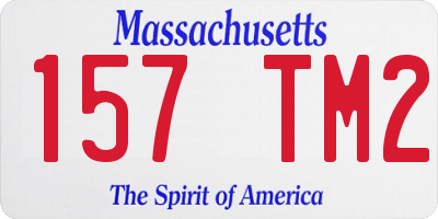 MA license plate 157TM2