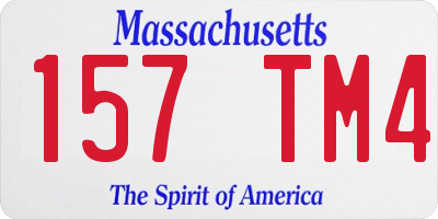 MA license plate 157TM4