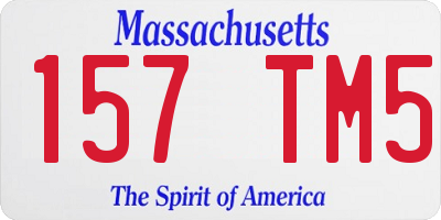 MA license plate 157TM5