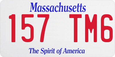 MA license plate 157TM6